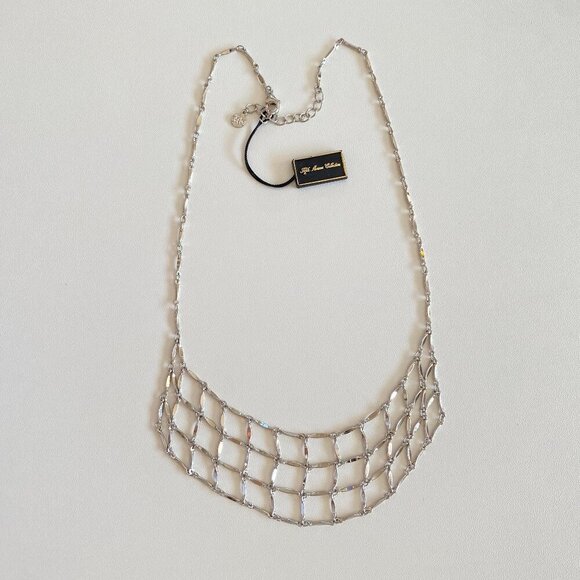 FAC Opulent Web Silver Tone 18" Necklace​ - Picture 3 of 5